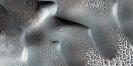 A arte dos ventos nas dunas de Marte Foto da Nasa - Dunas de Marte